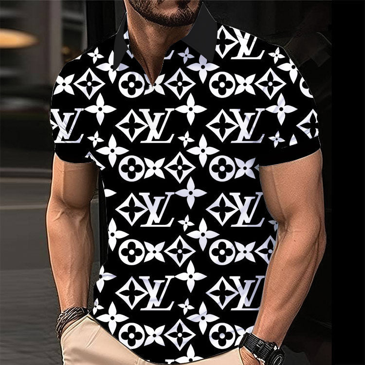 Men's Summer Fashion Printed Polo Shirts 3D1026070311