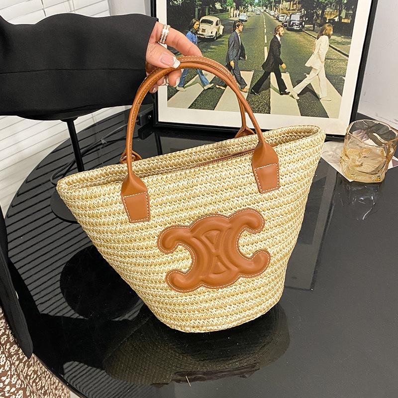 New Woven Vegetable Basket Bag Shoulder Crossbody Bag 1024041122