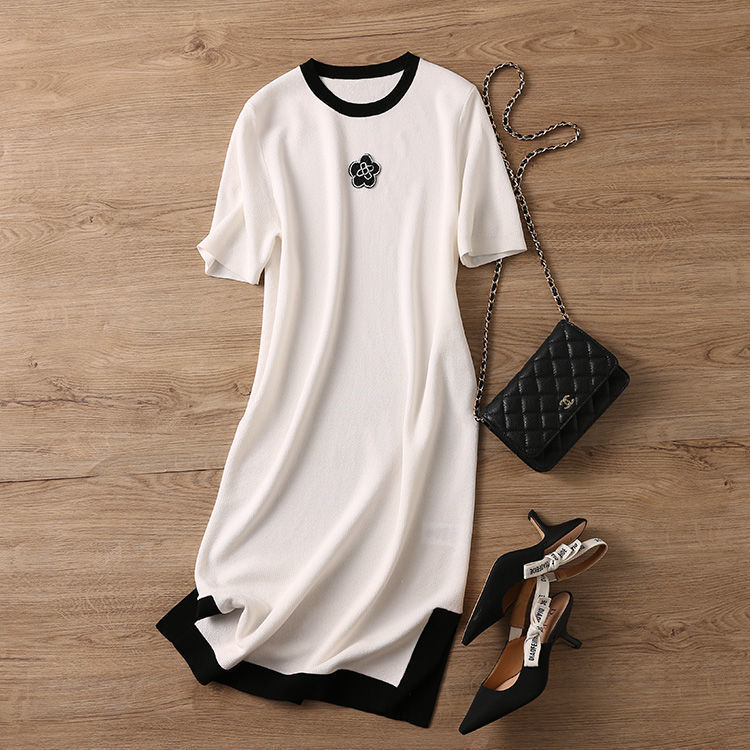 New Knitted Ice Silk Straight Skirt PD10041028