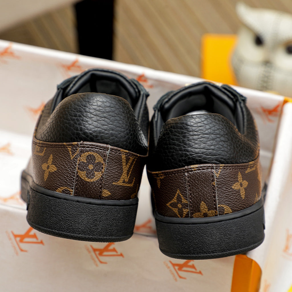 L classic monogram leather flat sneakers 0724122410
