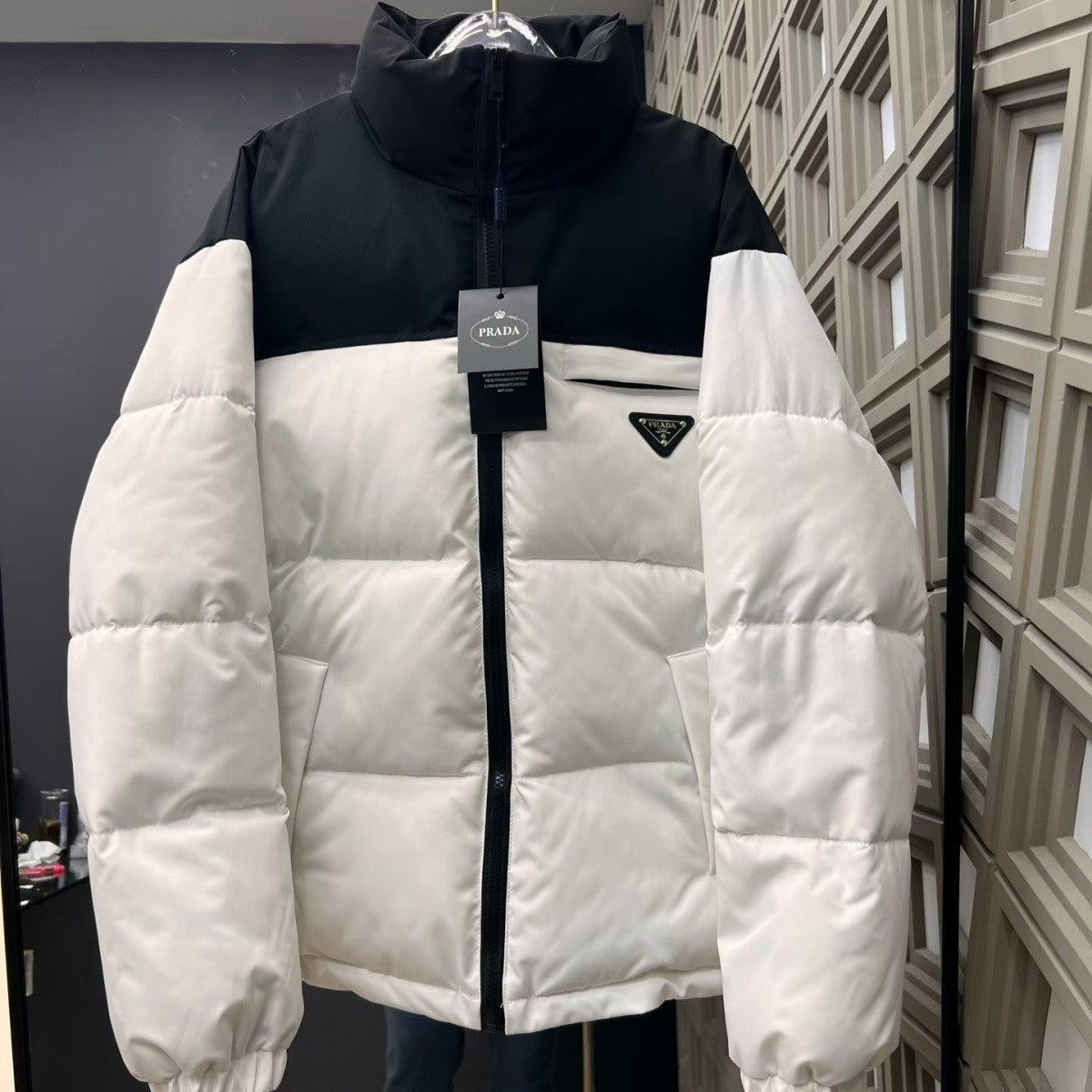 New Fashion Men's PRA Logo Collar Puffer Jacket PD1326102121