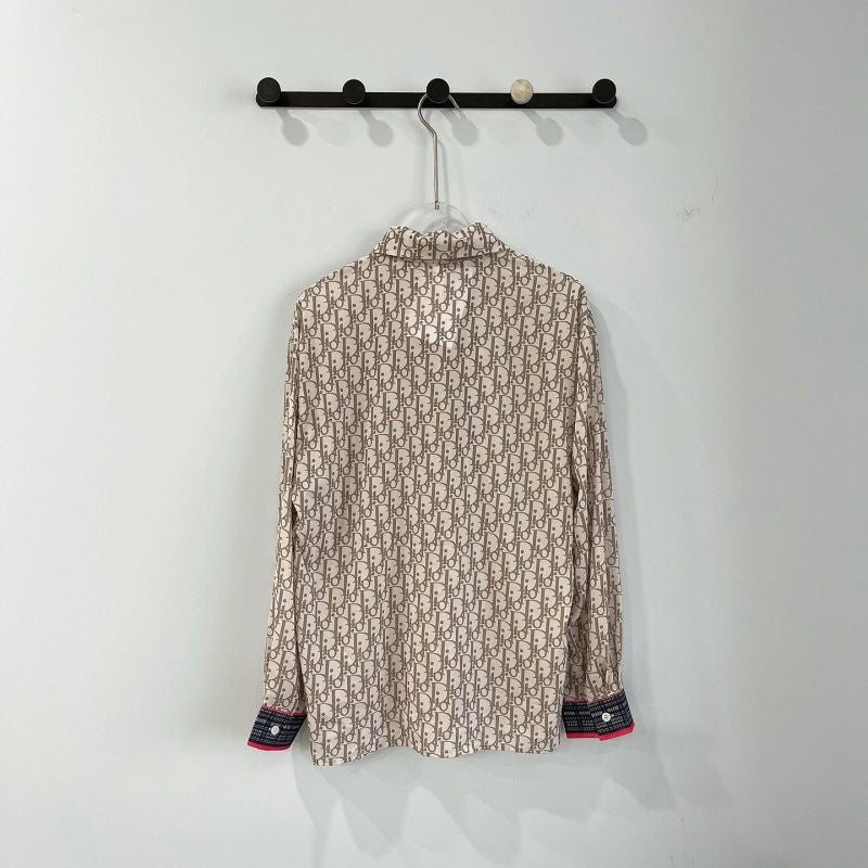 New Fashion Women's Bow‑Tie Printed Long Sleeve Blouse PD1326091010