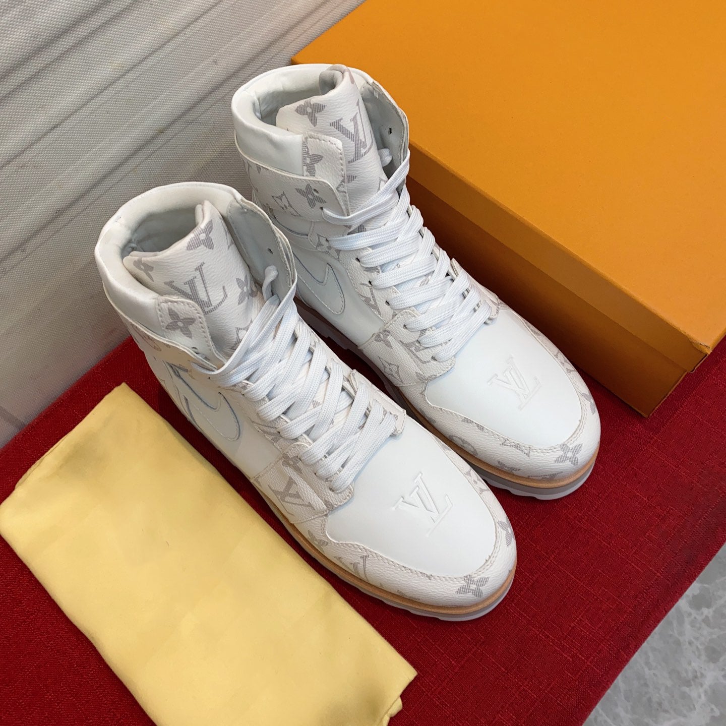 High Top Rubber Sole Printed Sneakers (3 Colors)