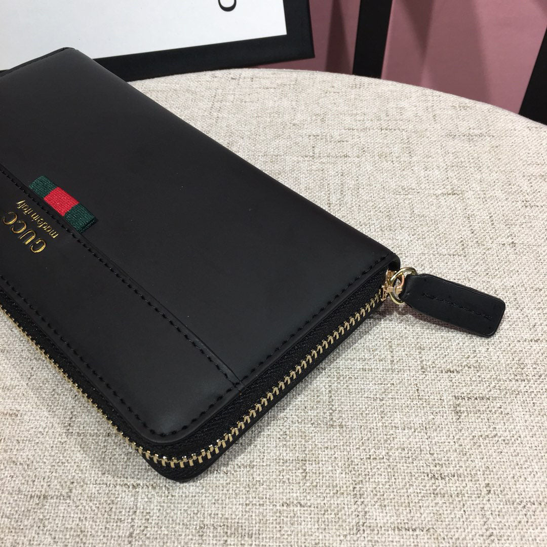 Men's New Wallet Men's Leather Long Wallet Zipper Bag S10