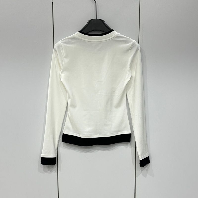 New Arrival Fashion Women's Fake‑Two‑Piece Long Sleeve Slim Top PD1326091006