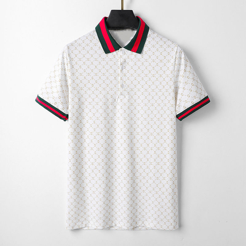Men's summer fashionable new polo shirt (3 color White&Black&Brown) PD0223082201