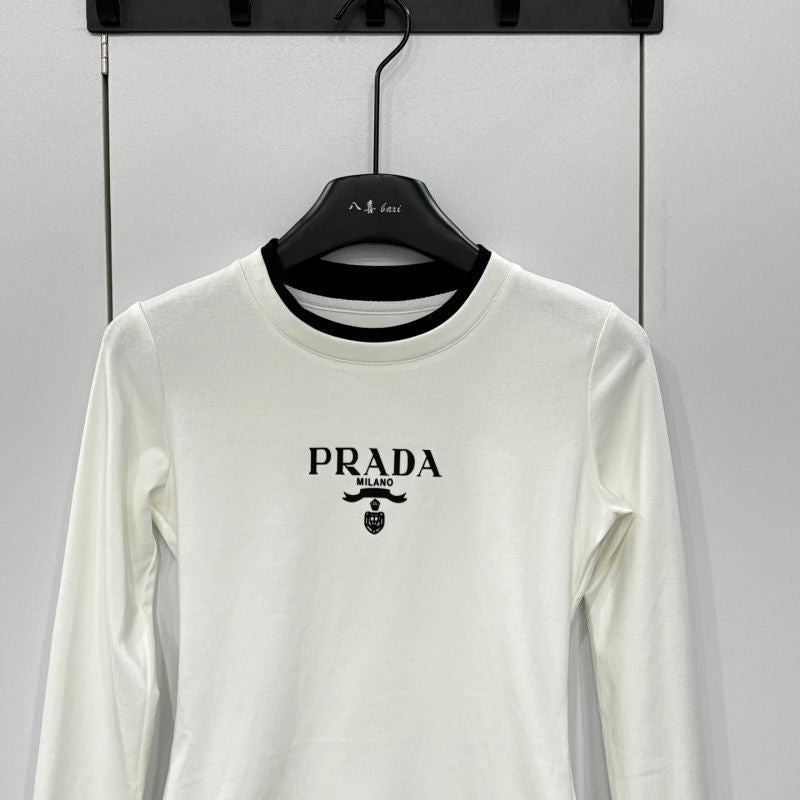 New Arrival Fashion Women's Fake‑Two‑Piece Long Sleeve Slim Top PD1326091006