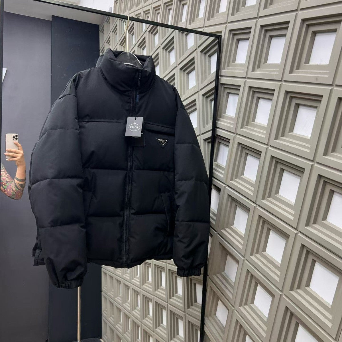 New Fashion Men's PRA Logo Collar Puffer Jacket PD1326102121