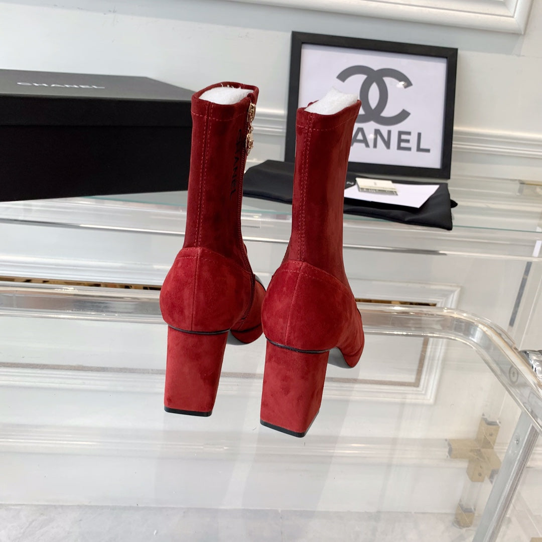 Fashion Cashmere High Heel Boots 0724102316