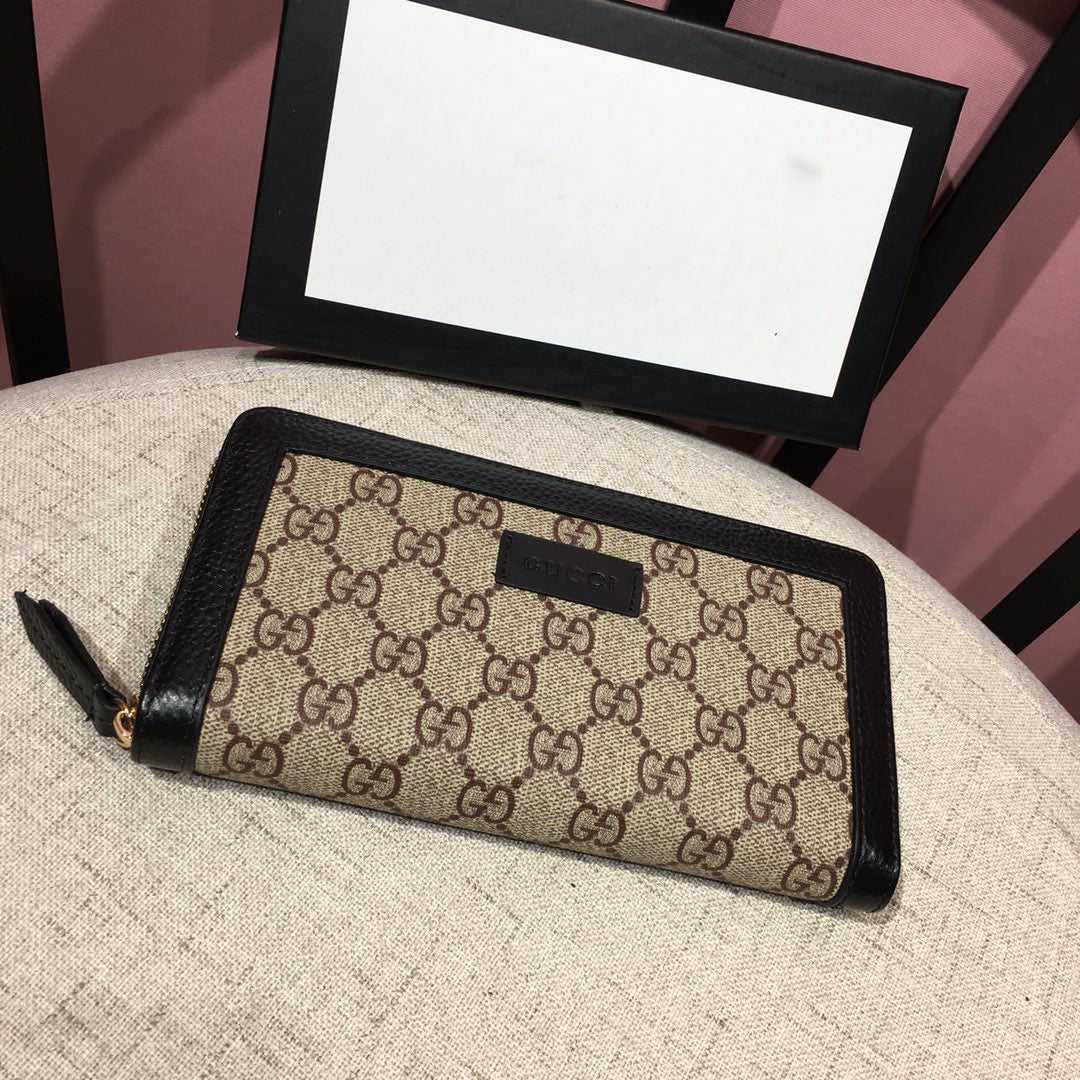 Men's New Wallet Men's Leather Long Wallet Zipper Bag S13