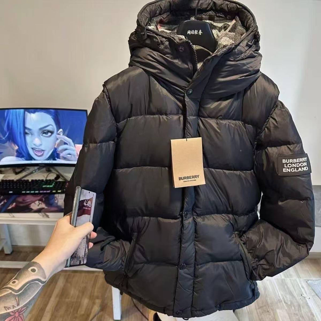 New Fashion Men's Detachable Hooded Puffer Jacket PD1326101209