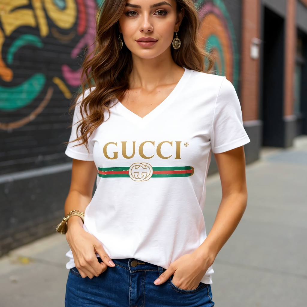 Premium V-Neck T-Shirt 3D1025061806
