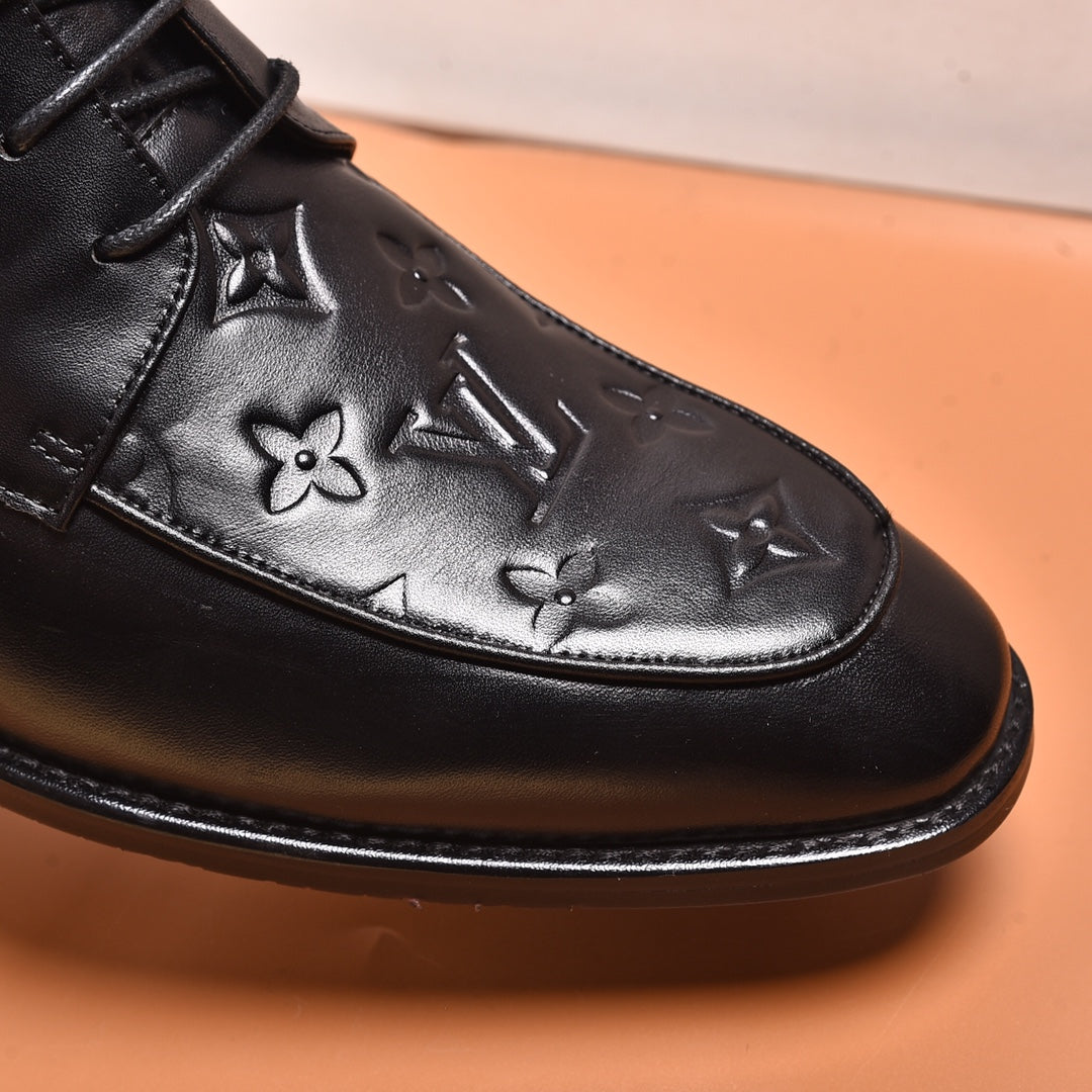 L high-top printed business leather shoes 0724120515