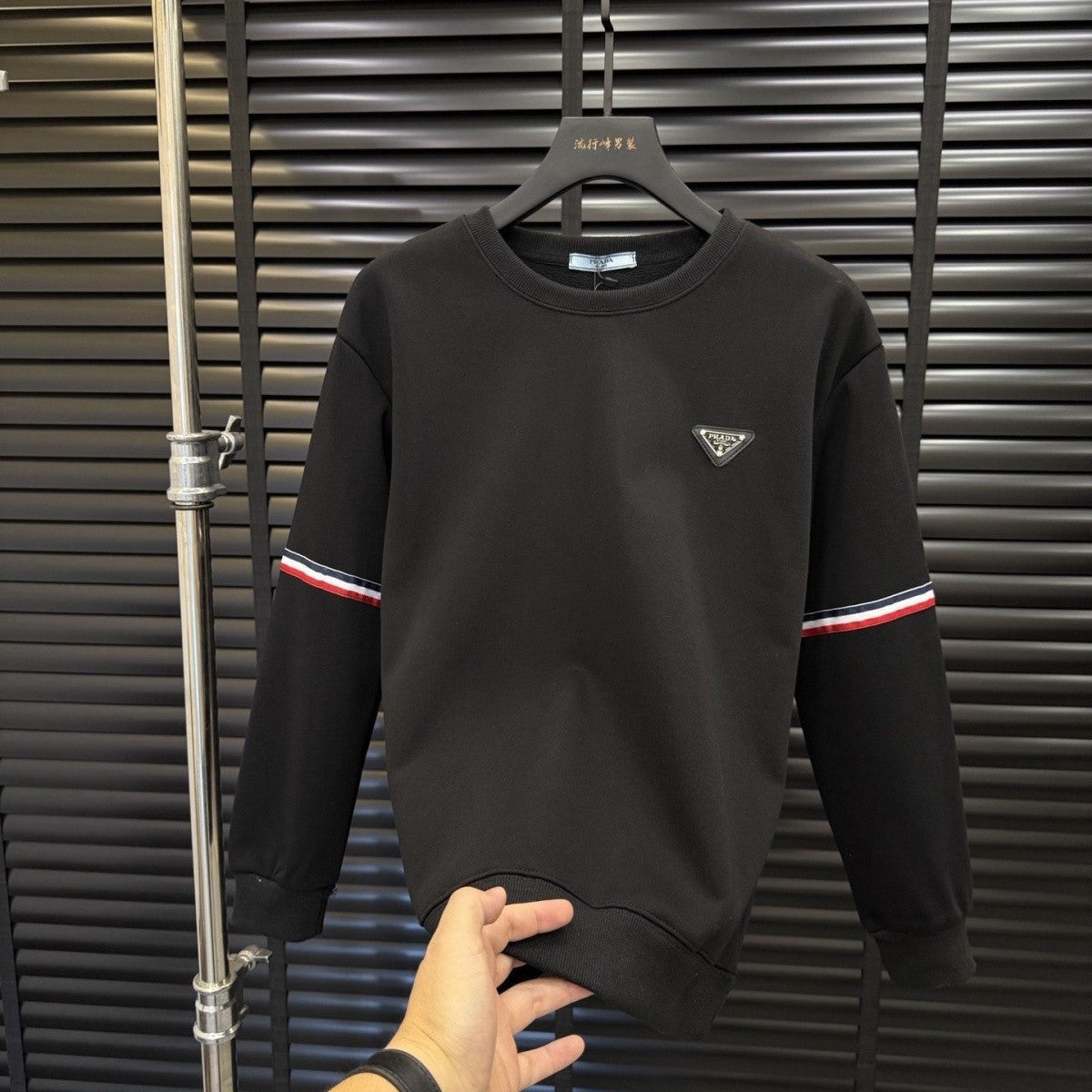 New Fashion Men's PRA Logo Crew Neck Sweatshirt PD1326102119
