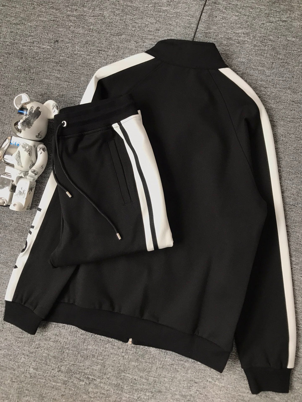 New men's black and white stitching pattern all-match fashion casual suit