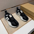 SUEDE CANVAS-PANEL SNEAKERS