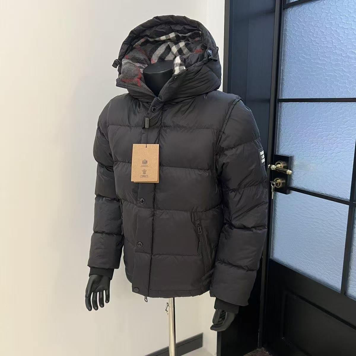 New Fashion Men's Detachable Hooded Puffer Jacket PD1326101209