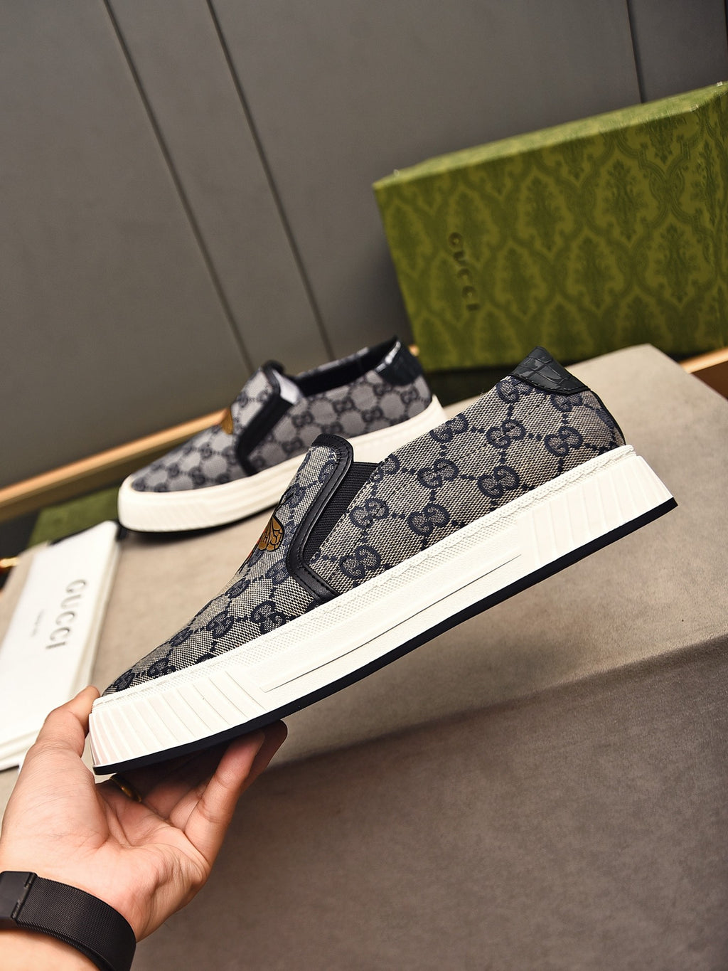 fashion breathable printed slip-on shoes 0725040703