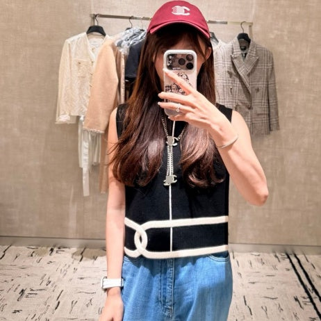 New Fashion Women  CC Contrast Color Knit Tank Top PD1326091118