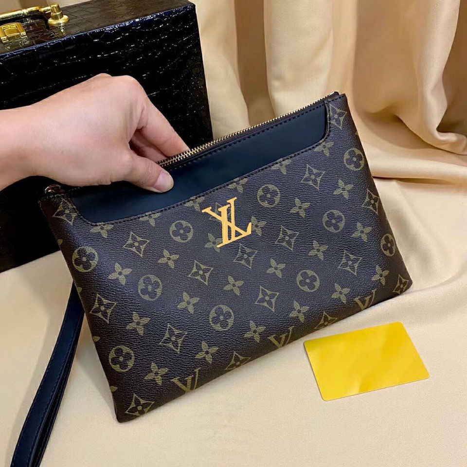 Men's trendy brand imported men's bag clutch bag top layer cowhide envelope bag large capacity genuine leather clutch bag