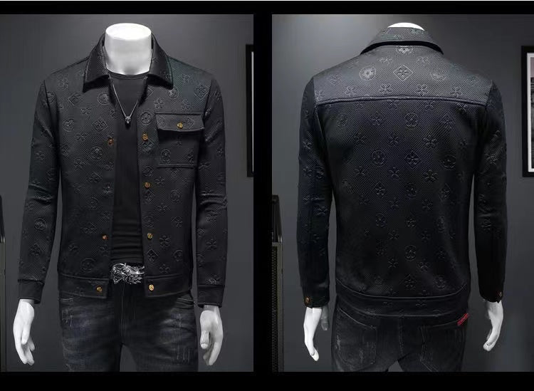 23 spring and autumn new Vlogo fashion lapel men's high-end coat jacket