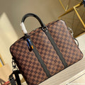 Brown Check Pattern Business Bags