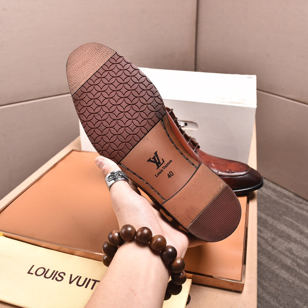 L high-top printed business leather shoes 0724120515