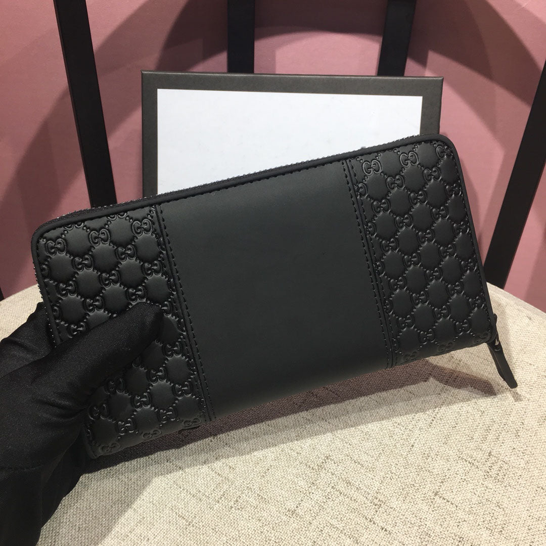 Men's New Wallet Men's Leather Long Wallet Zipper Bag S15