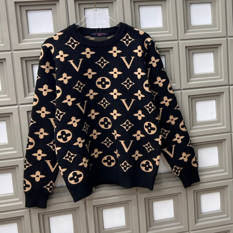 New Fashion Unisex All Over Jacquard Crew Neck Sweater XC1326102017