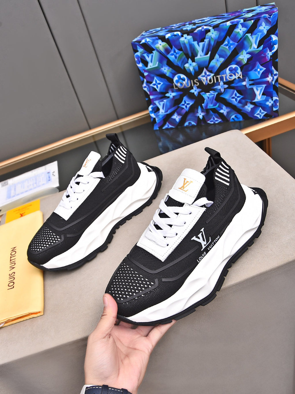 Men's Flyknit Elastic Rubber Sole Sneakers 0726030601
