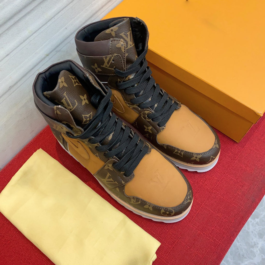 High Top Rubber Sole Printed Sneakers (3 Colors)