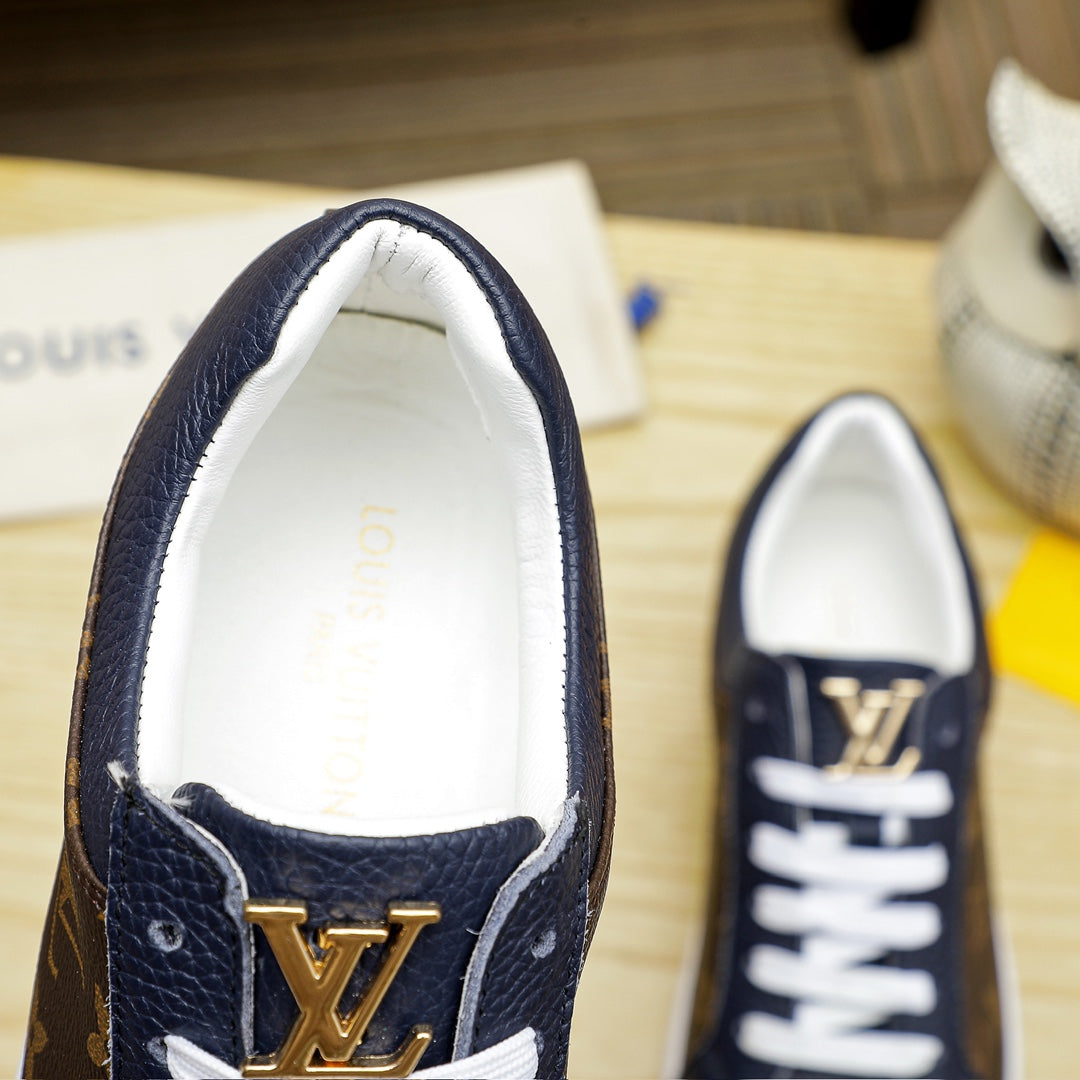 L classic monogram leather flat sneakers 0724122410