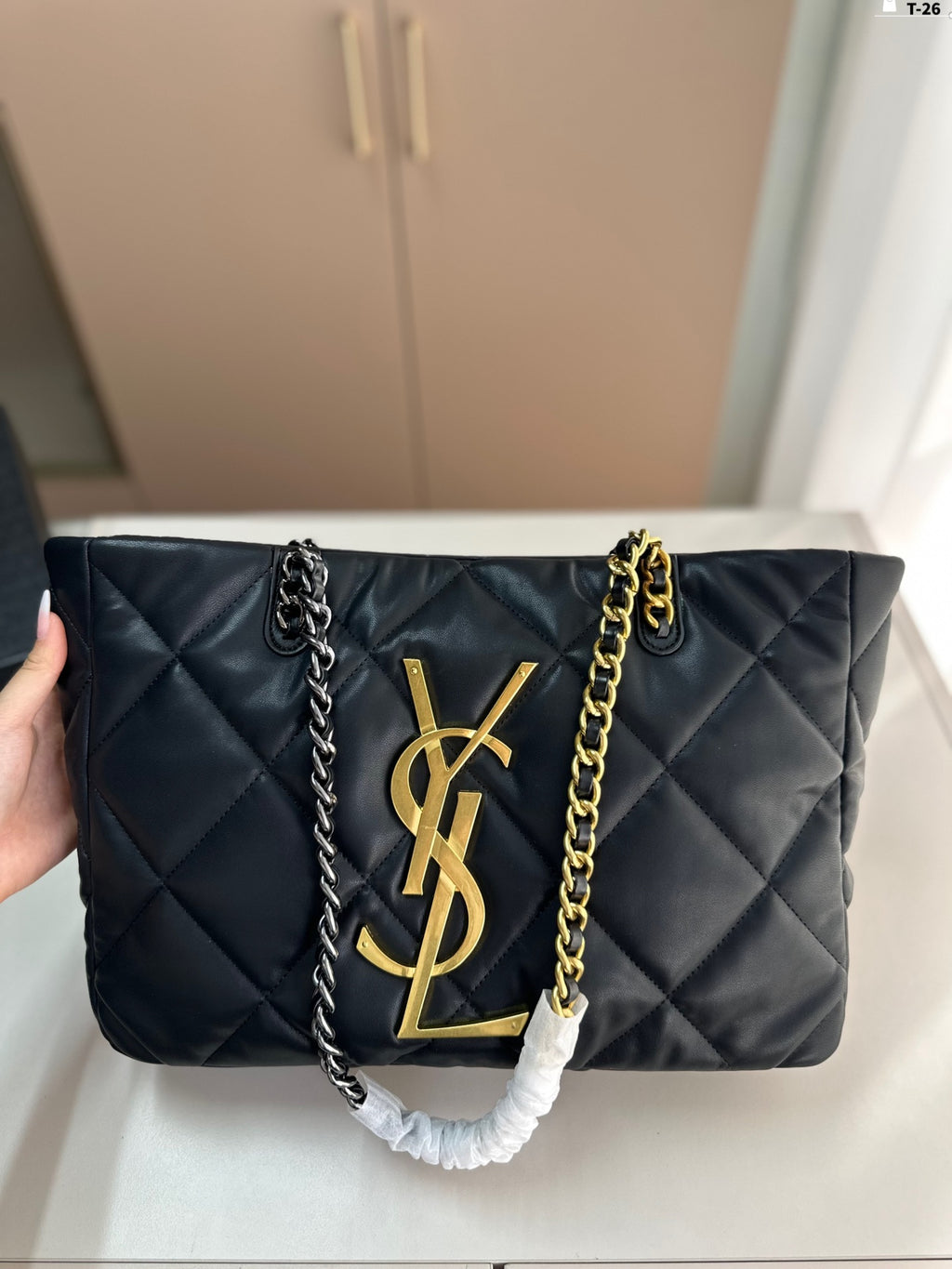 Y fashion rhombus chain tote bag 0724061208