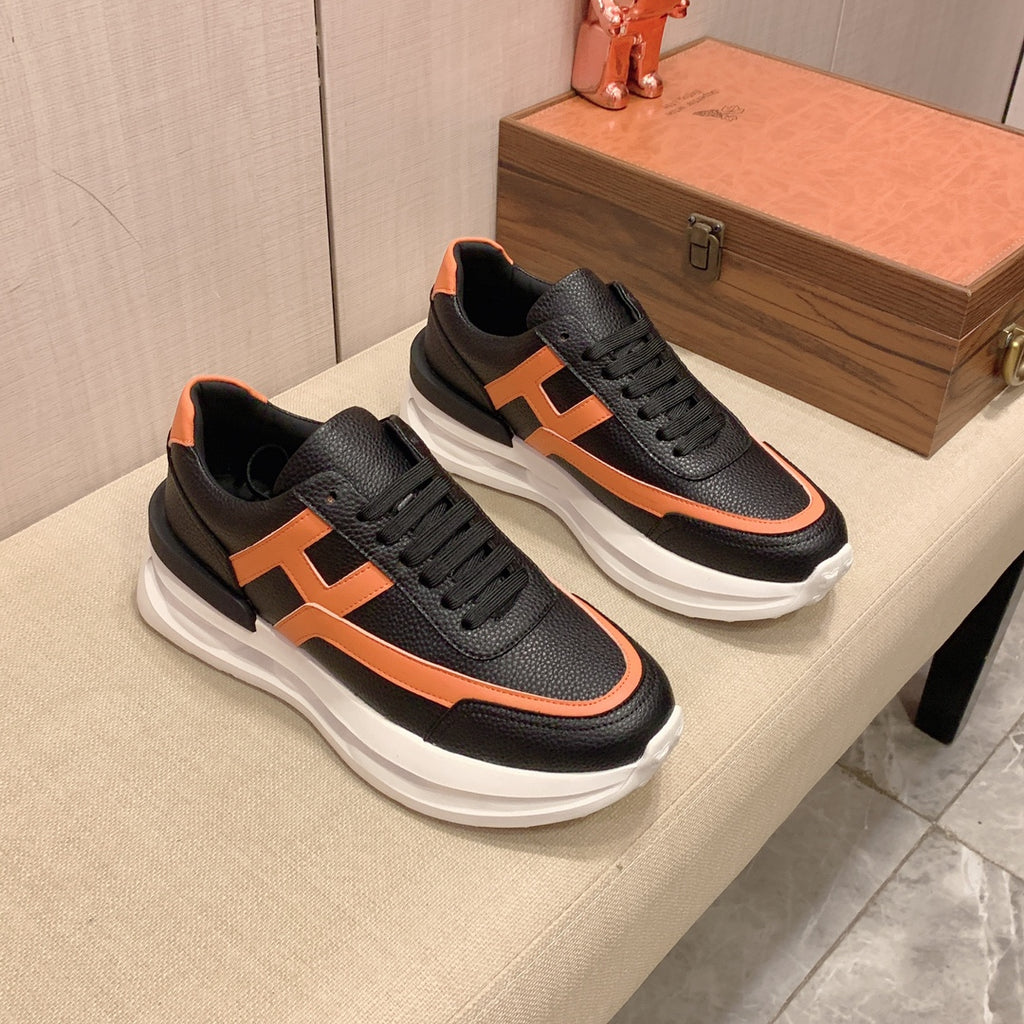 H fashion printed rubber sole sneakers 0724072303