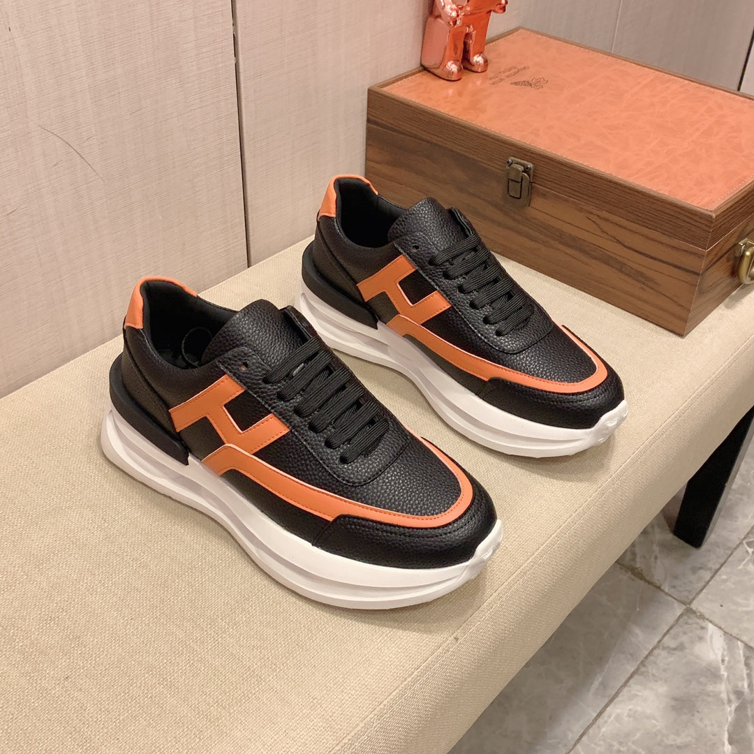 H fashion printed rubber sole sneakers 0724072303