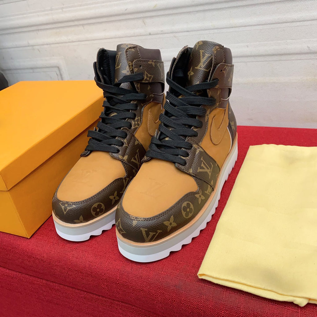High Top Rubber Sole Printed Sneakers (3 Colors)