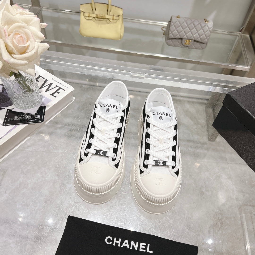 CH New Platform Canvas Biscuit Shoes fb04240909028
