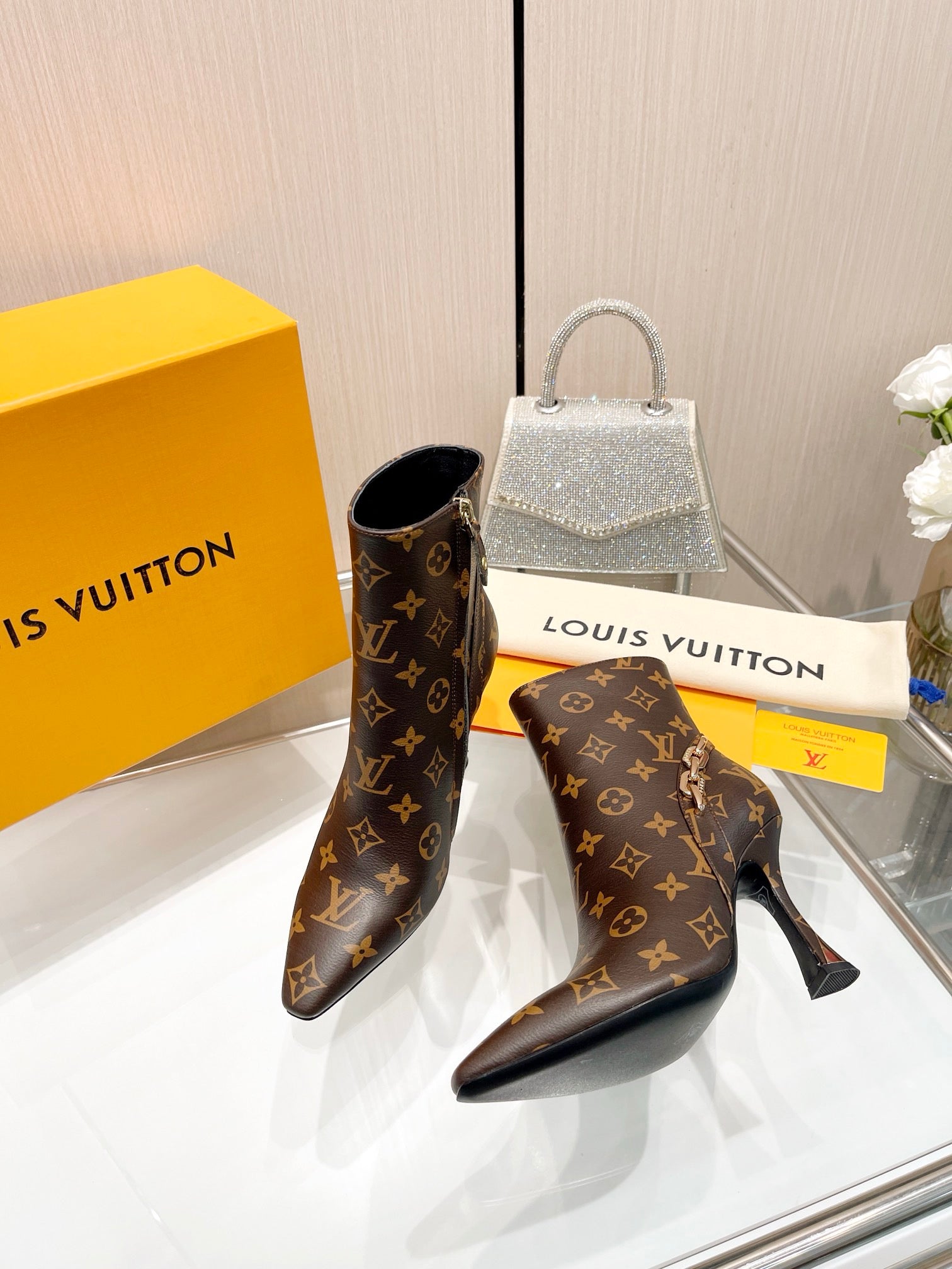 L new fashion printed zipper boots 0724102306
