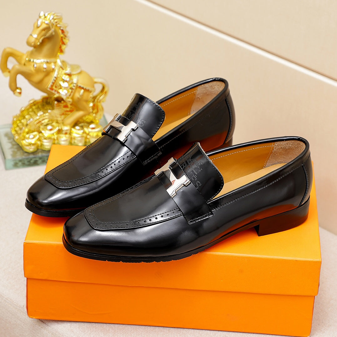 H Fashion Men's Cowhide Leather Shoes 0725022102