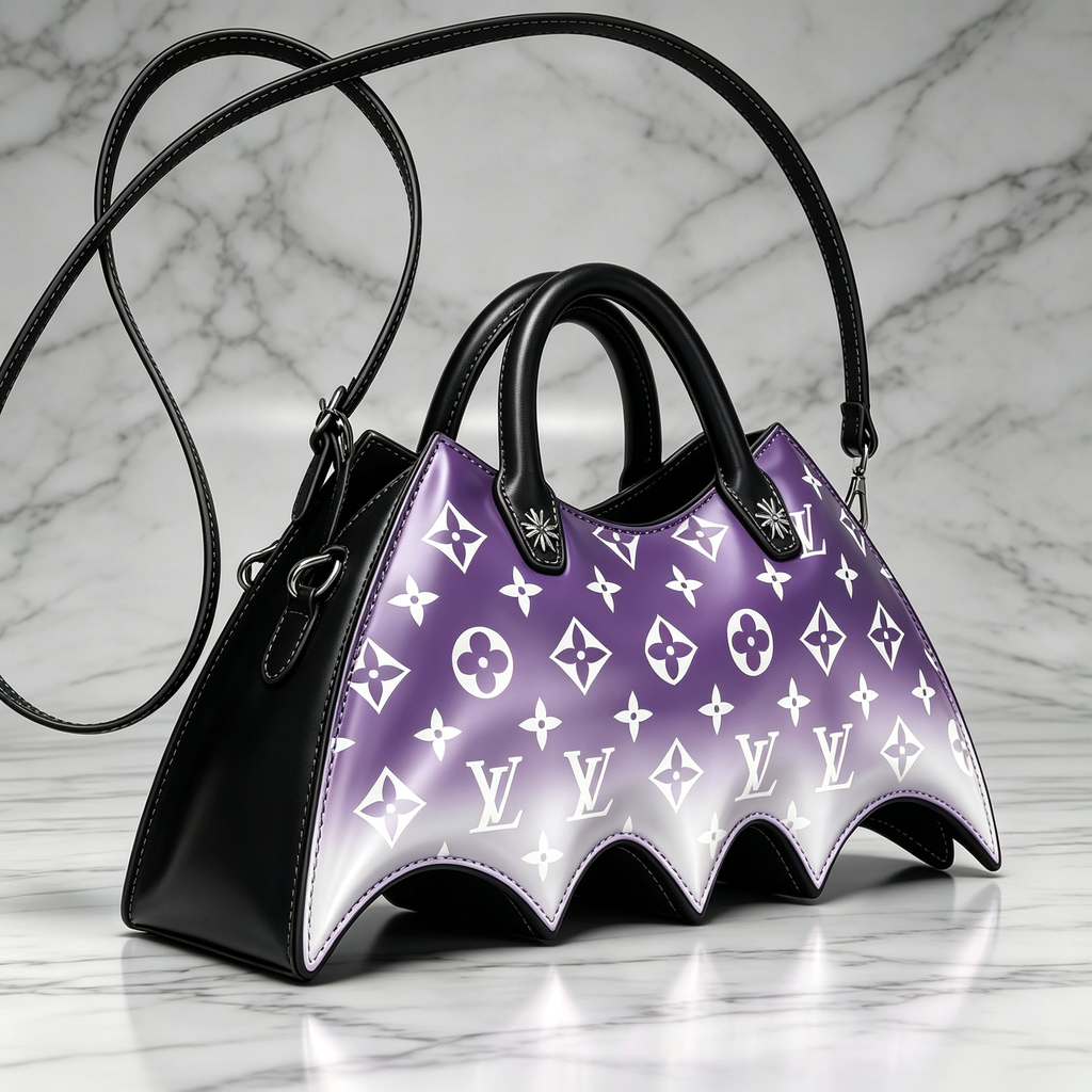 New Stylish Leather L Bat Handbag 3D1326091842
