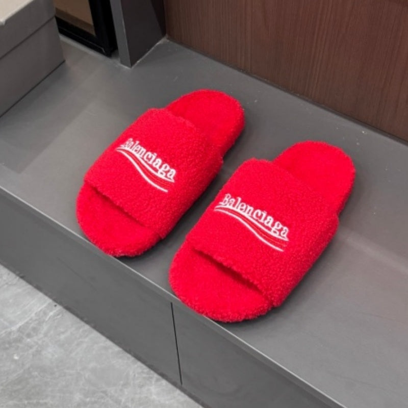New Fashion Teddy Fur Couple Plush Slippers PF1326092101