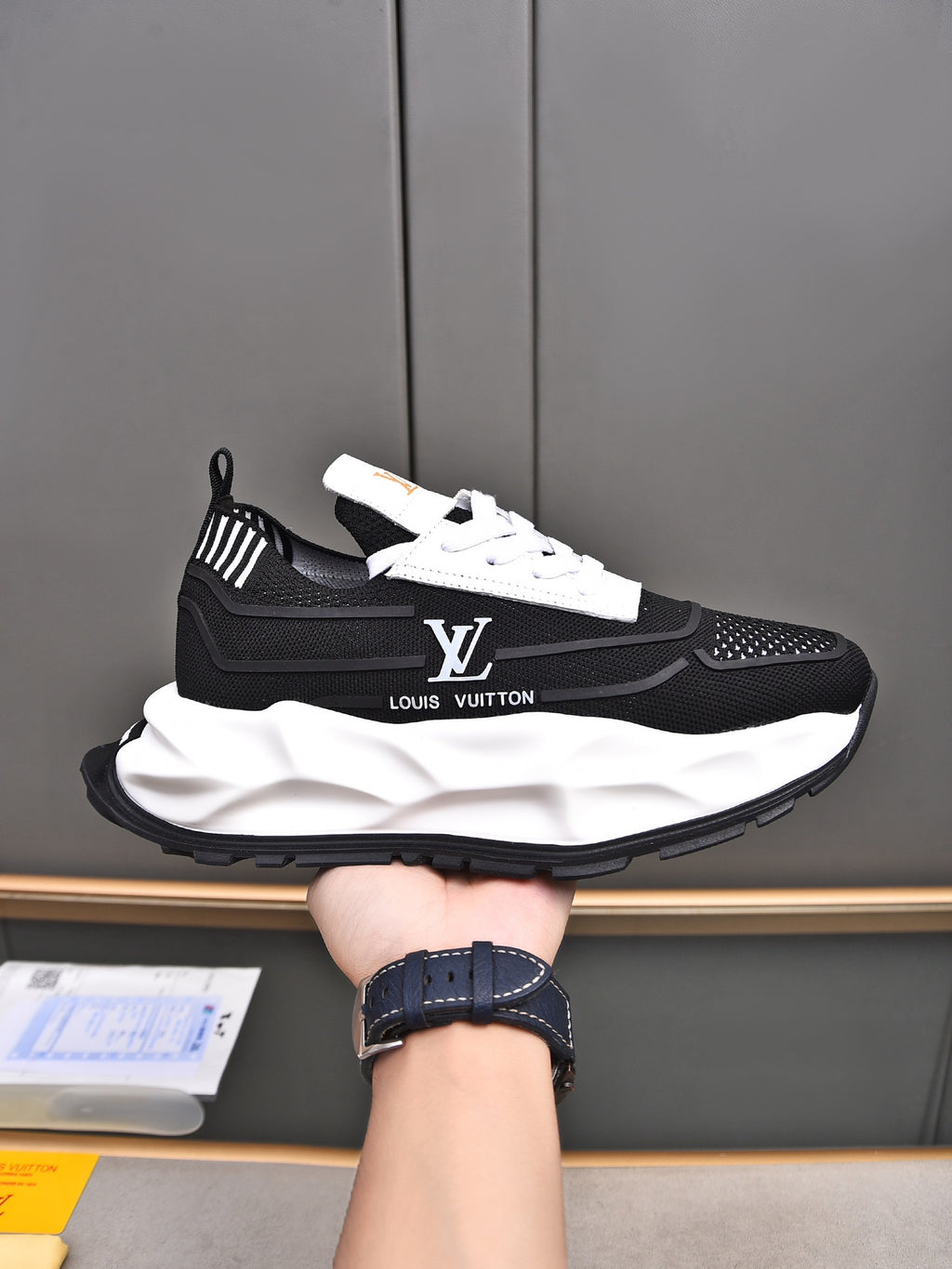 Men's Flyknit Elastic Rubber Sole Sneakers 0726030601