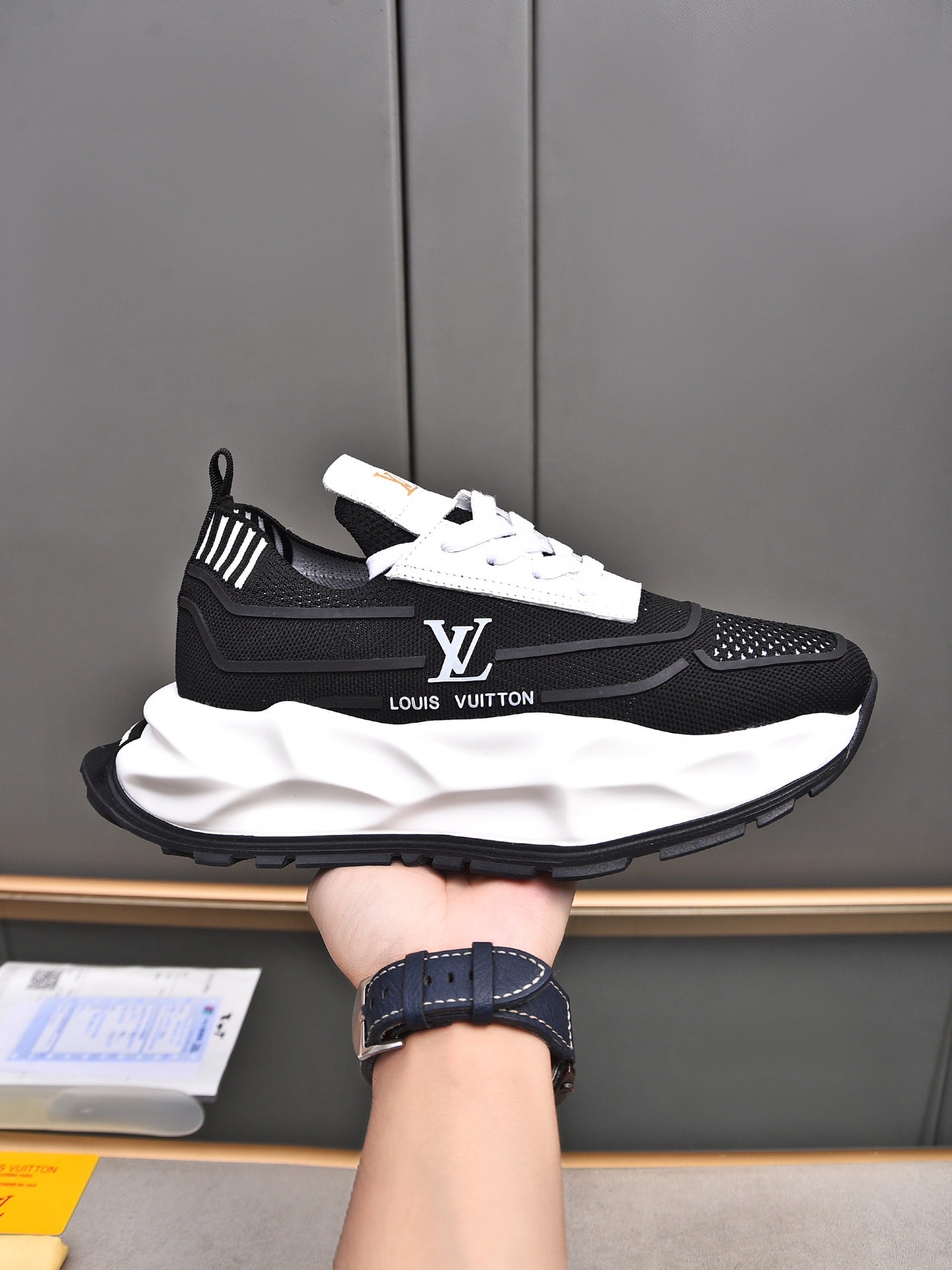 Men's Flyknit Elastic Rubber Sole Sneakers 0726030601