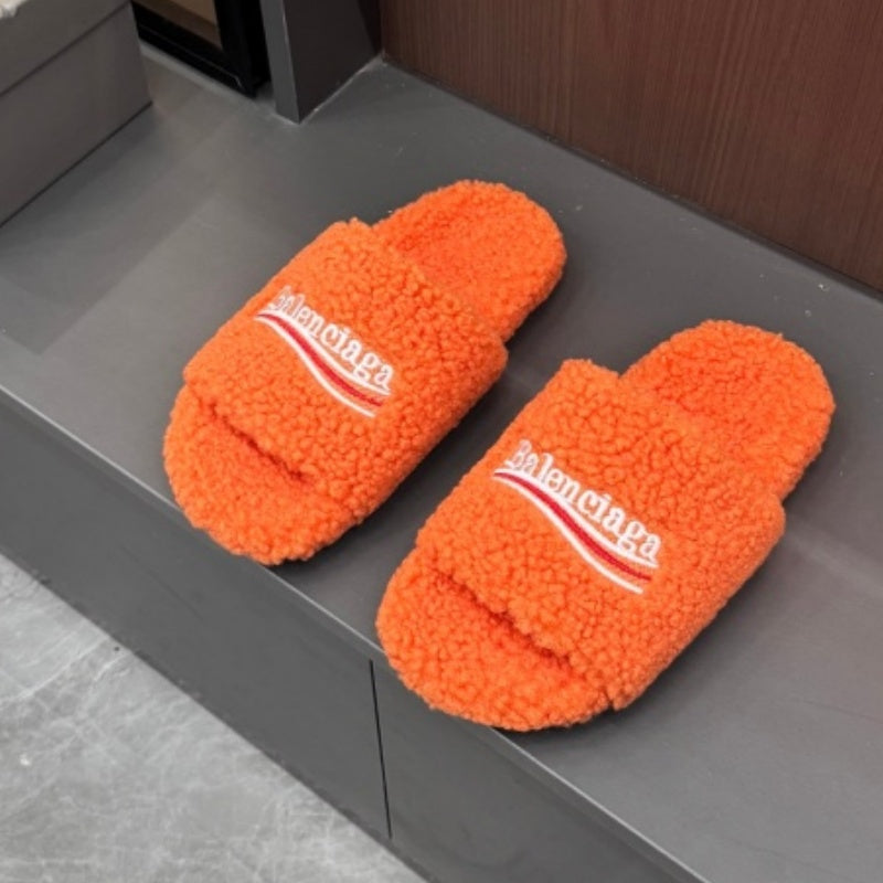 New Fashion Teddy Fur Couple Plush Slippers PF1326092101