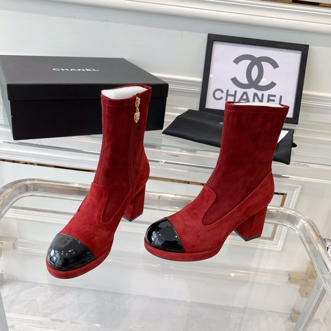 Fashion Cashmere High Heel Boots 0724102316