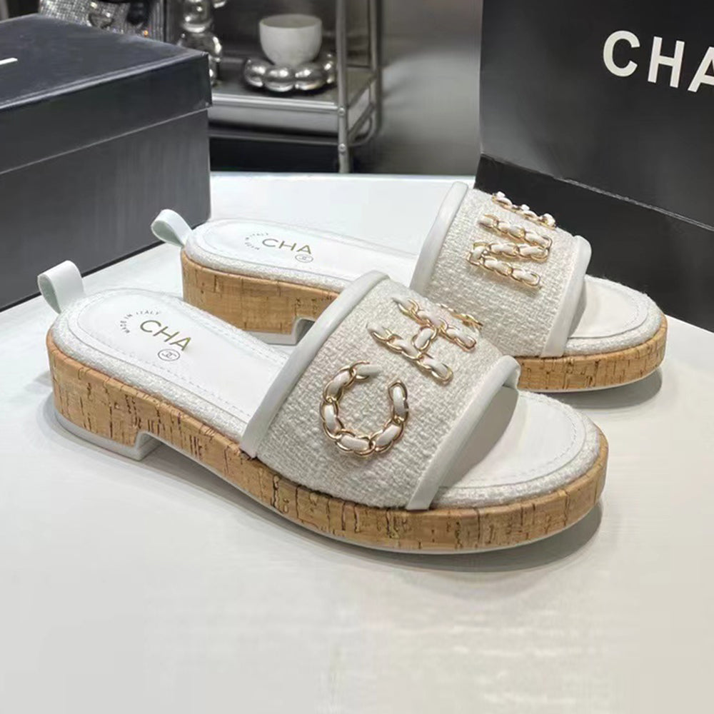 Fashion and versatile chain clogs flats PD1023071718