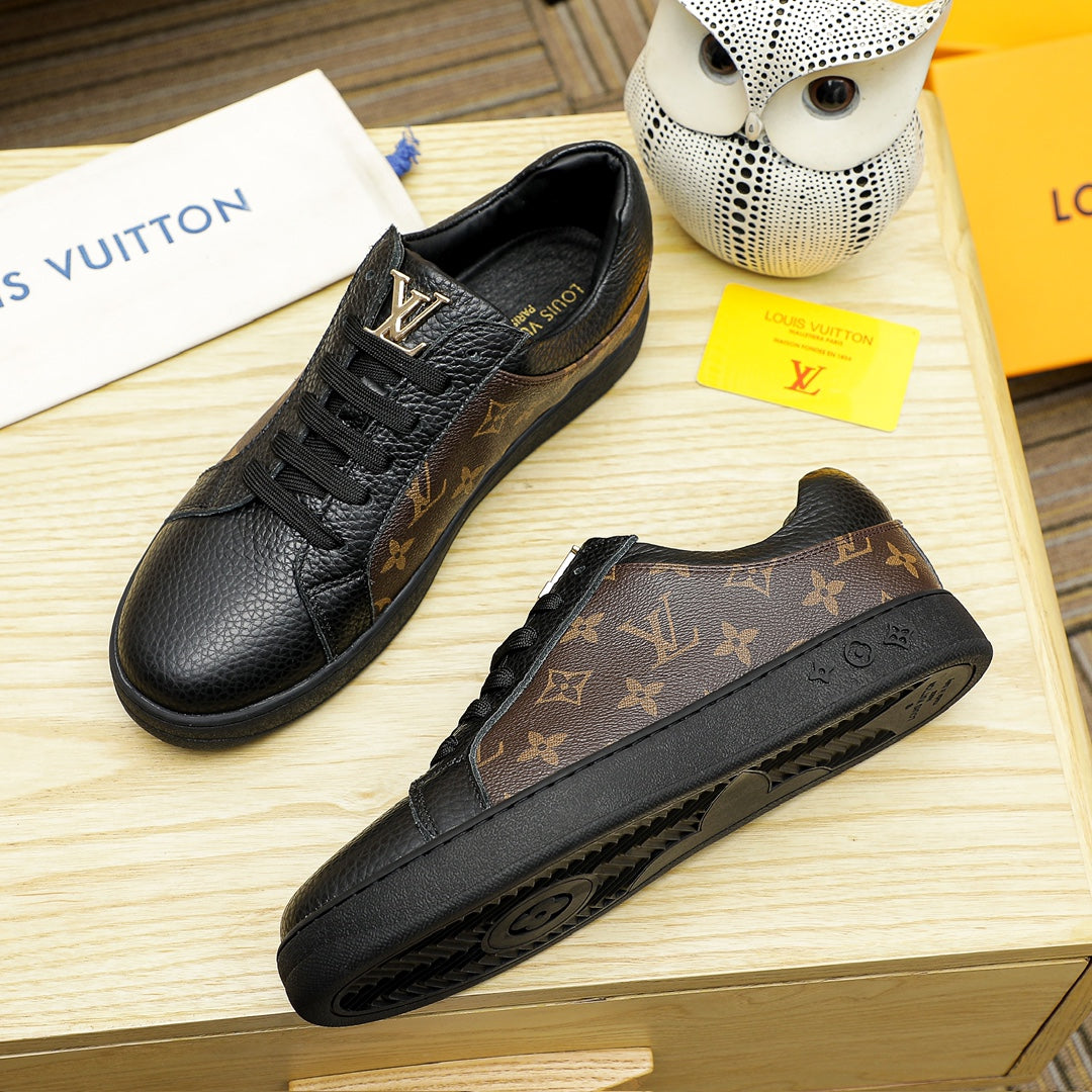 L classic monogram leather flat sneakers 0724122410