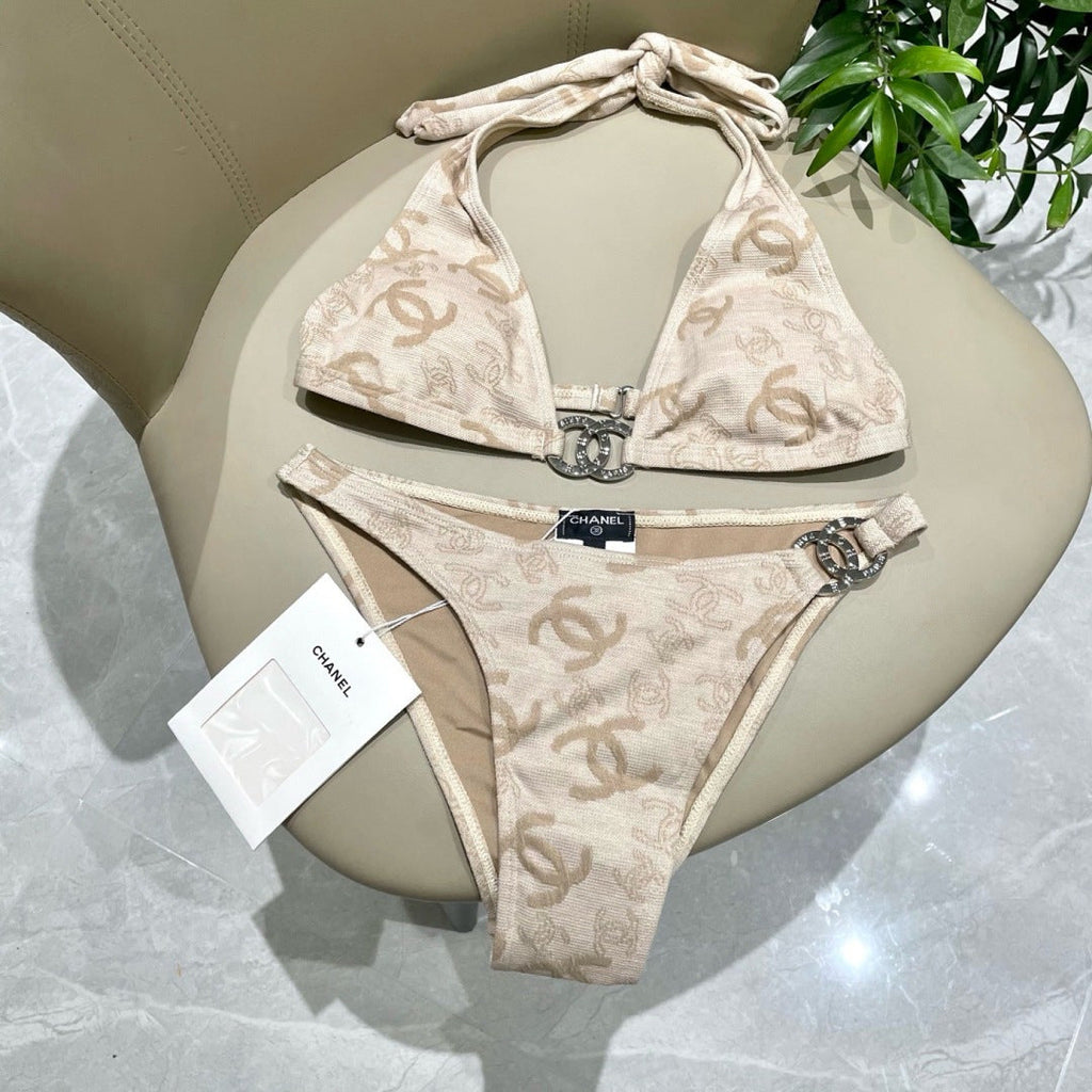Retro Floral Three-Piece Swimsuit Set XC1026071623