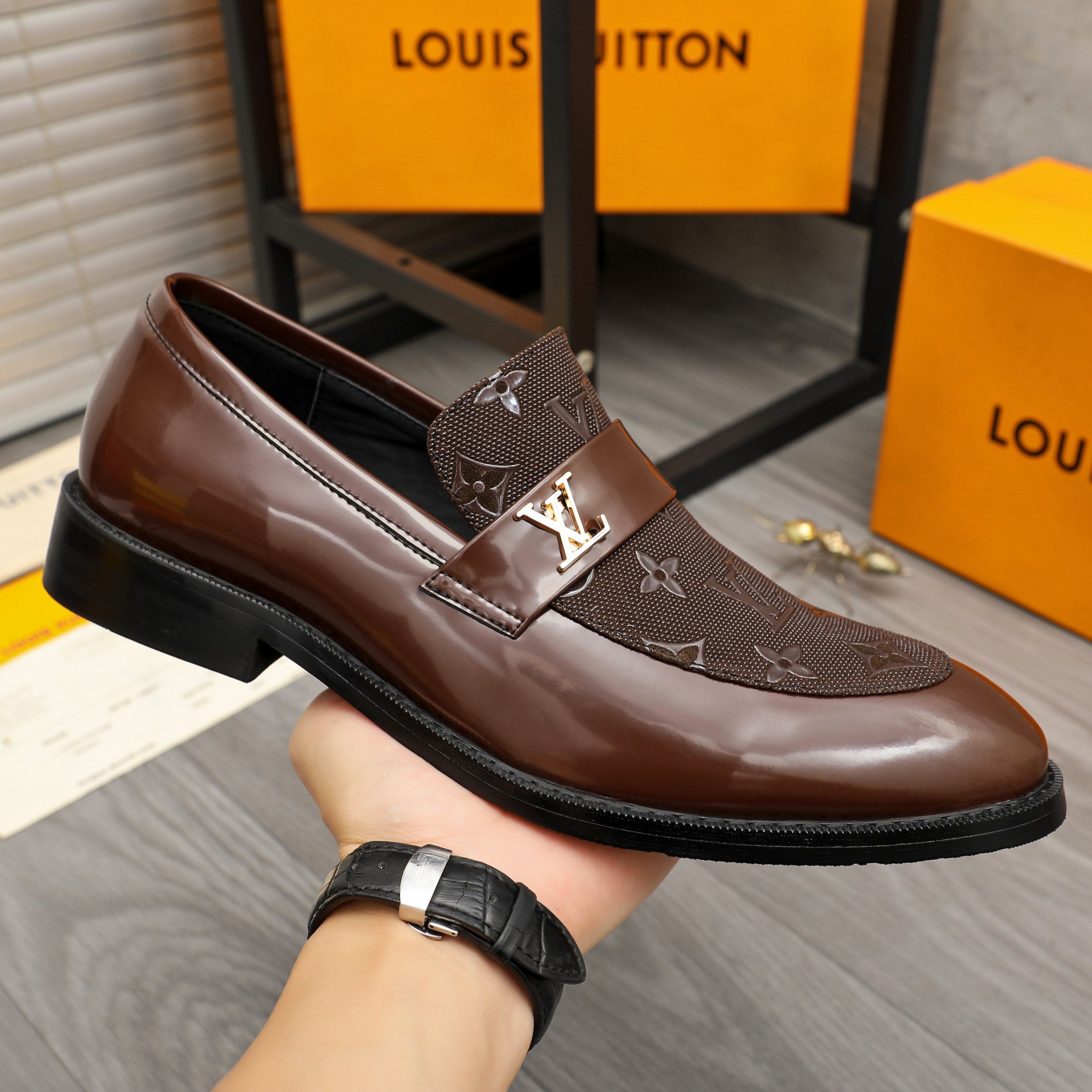 V Men's Classic Business Slip-on Leather Shoes 0726040808
