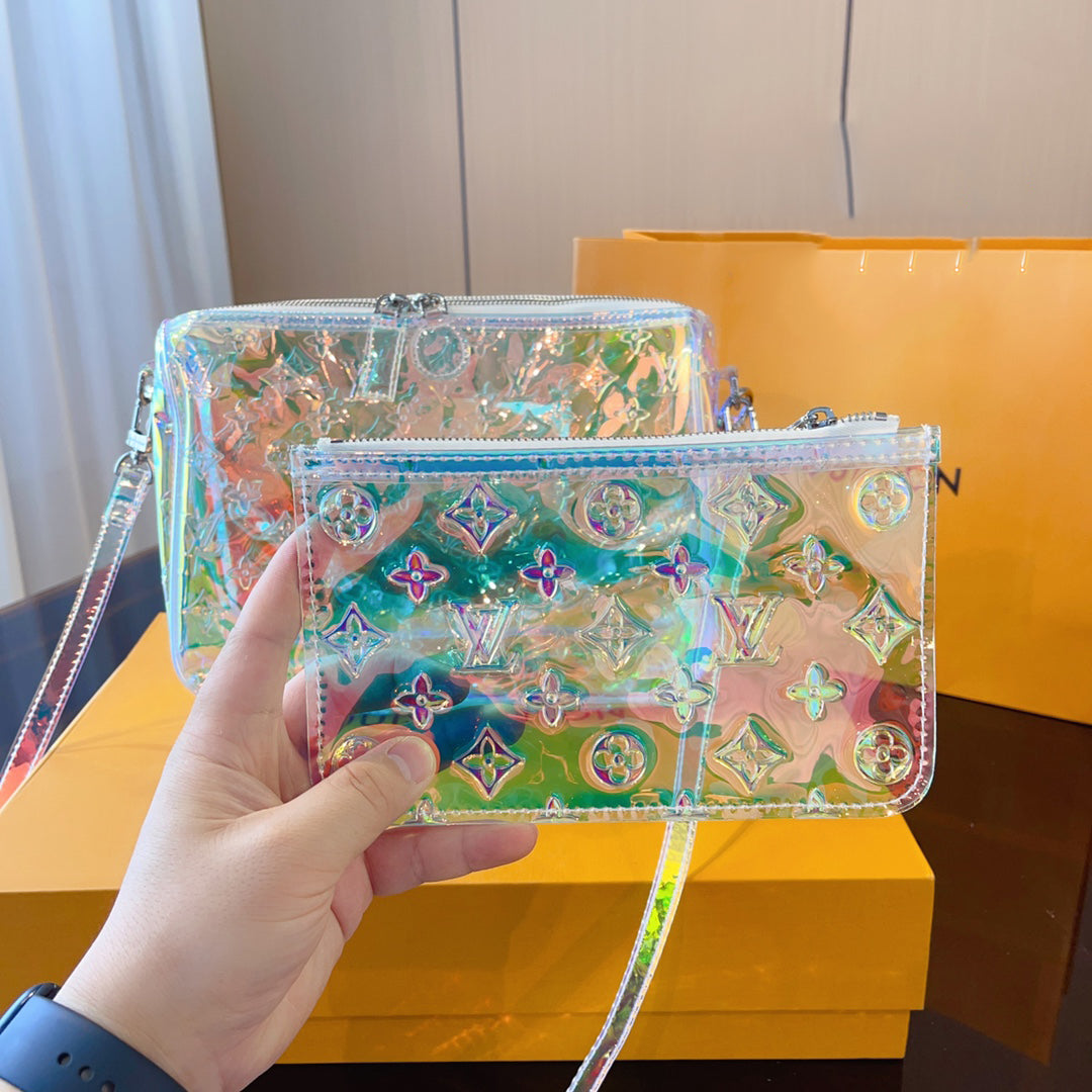 V transparent colorful laser shoulder bag XC07070604